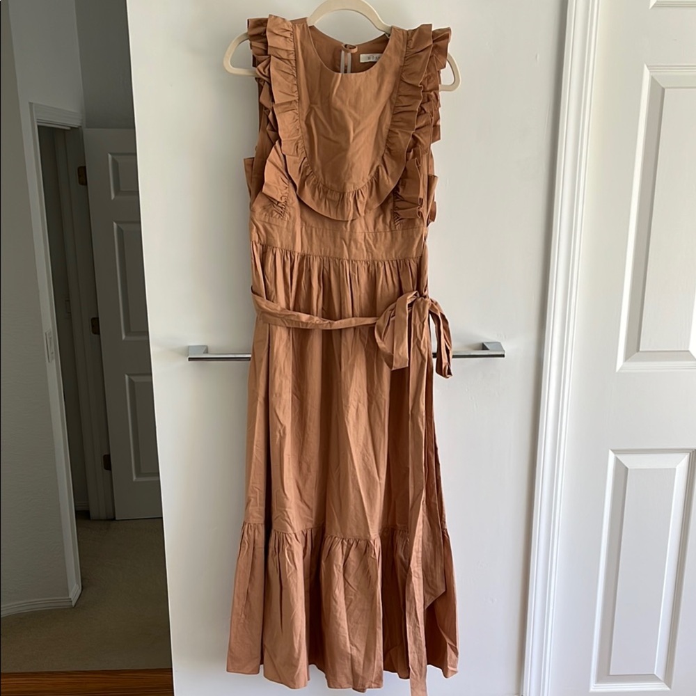 Doen Savannah Brown Ruffle Dress